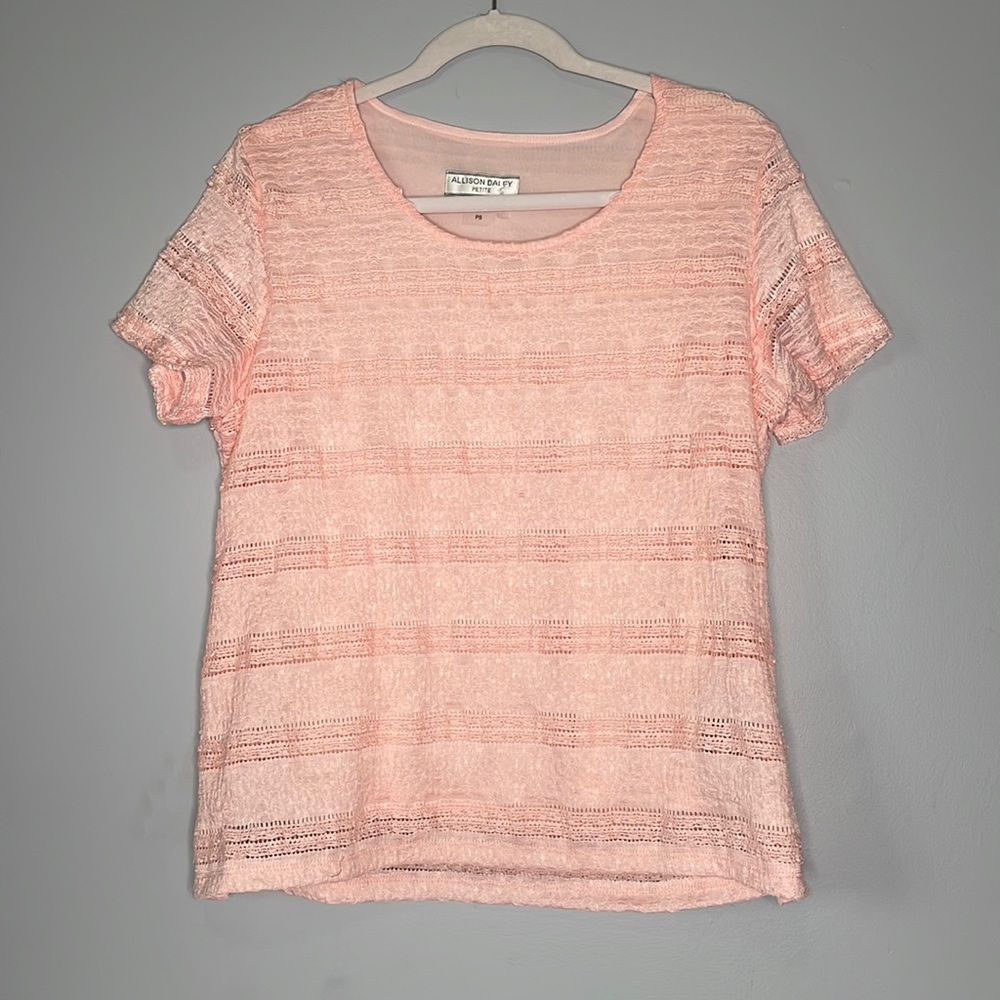 Allison Daley Petite Lace Tee Shirt